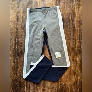 Girls Old Navy 10/12 Gray & Navy Leggings New